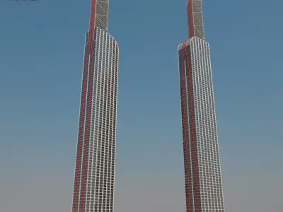 Futuristic Sci-Fi Skyscraper 05 3D model