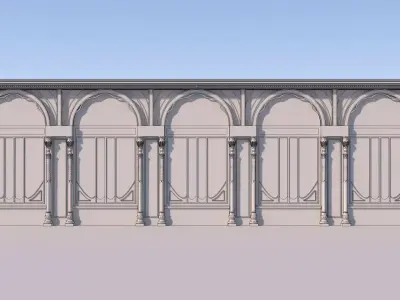 Modern Wall Panel 3D model