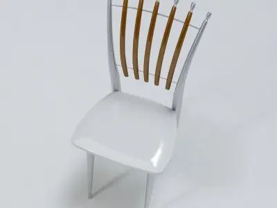 White Chair 01 3D model
