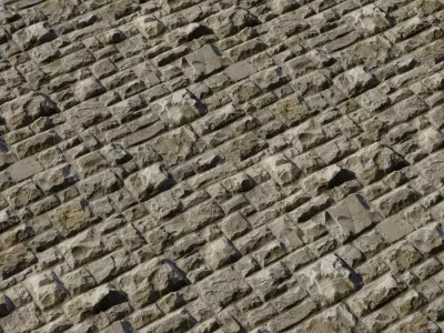 Rugged Fieldstone Ashlar PBR Texture Texture