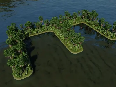 E Alphabet Island 3D model