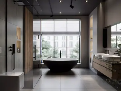 German modern bathroom 1 3D model