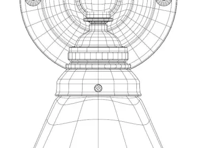 Vintage Style Wall Lamp Free 3D model