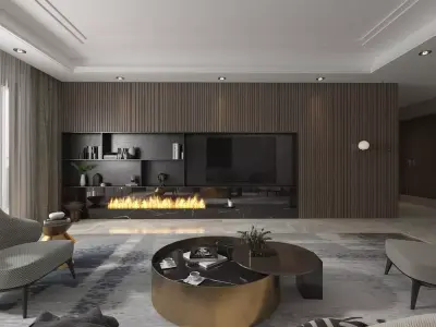 minimalist apartment 3D model