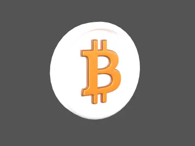 Cartoon Bitcoin v1 004 Low-poly 3D model