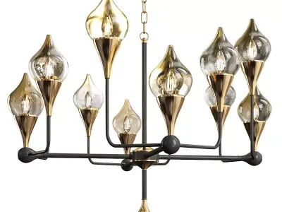 FASHION BRASS EXCLUSIVE CHANDELIER 3 Low-poly 3D model