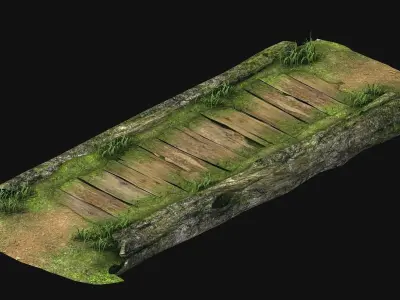Explore the mountains - the earth bridge 01 3D model