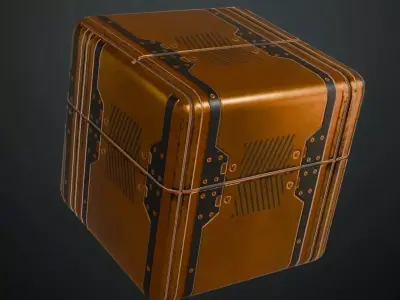 Orange Metal Plate PBR Seamless Texture