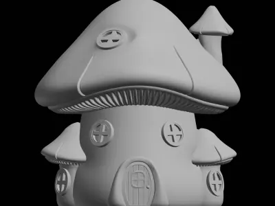 Mushroom House Fantasy Dwelling 3D print model