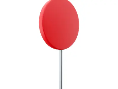 3D road forbidding sign 3D model