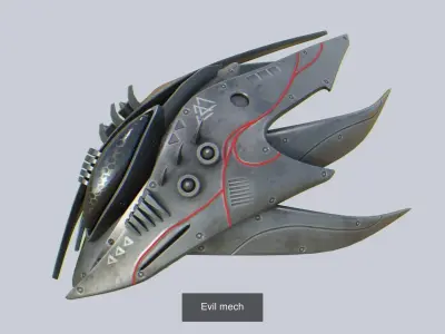 Evil mech collection 3D Model Pack