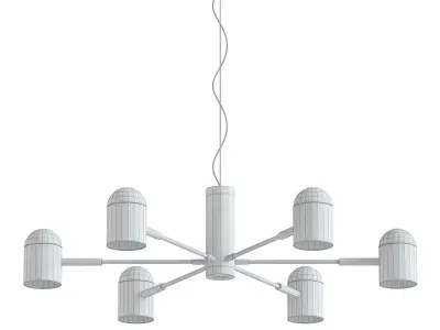 Desi Loft Chandelier Gold 3D model