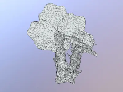 Alien Fantasy Plant - Flower Tree Low-poly 3D model