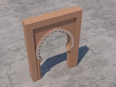 Traditional Moroccan Door Marrakech 3D model