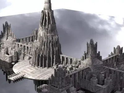 Babylon Tower Sci-Fi version collection 1 3D model