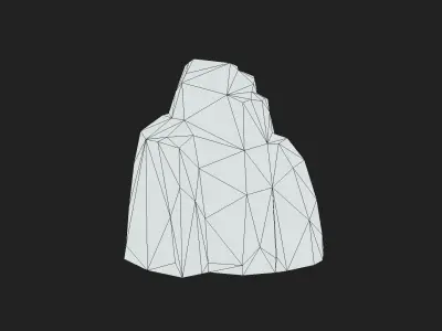 Rock Desert Sandstone Pack Low-poly 3D model