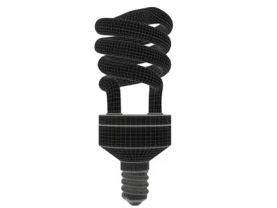 compact fluorescent light bulb 2 3D model