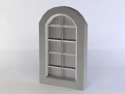 Window metal pole Low-poly 3D model