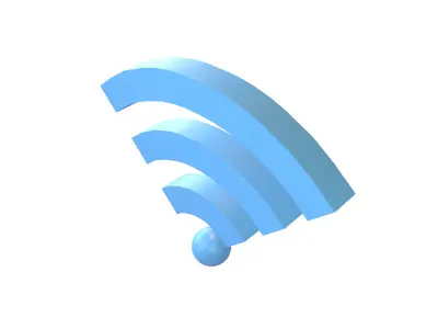 Wifi Symbol v2 003 Low-poly 3D model