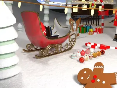 Christmas village 3D model