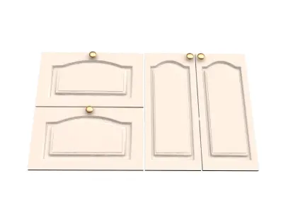 Kitchen Cabinet Door Classic Zaur Low-poly 3D model