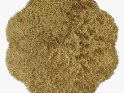 New Zealand sheepskin beige figure 3D model