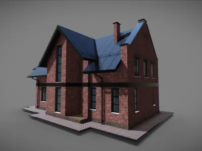 P0021 Residential House Britain Modern 3D model