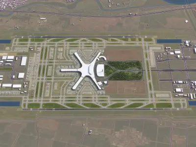 Qingdao - Airport - TAO Low-poly 3D model