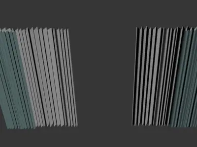 curtain-tulle pair of doors Free low-poly 3D model