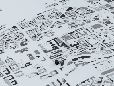 Harbin Streets and Buildings 3D model