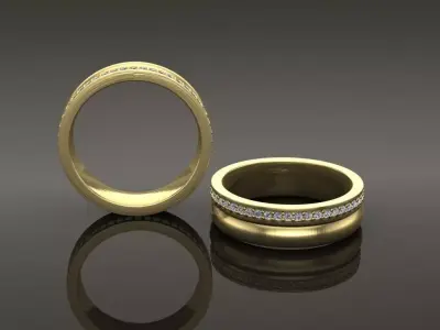 Double Stack Diamond Infinity Band Mix Size STYLE TYPE 1 3D print model