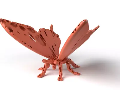 Butterfly Dust Voronoi Low-poly 3D model