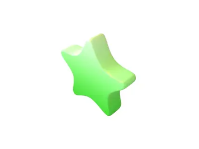 Star Emoji v2 002 Low-poly 3D model