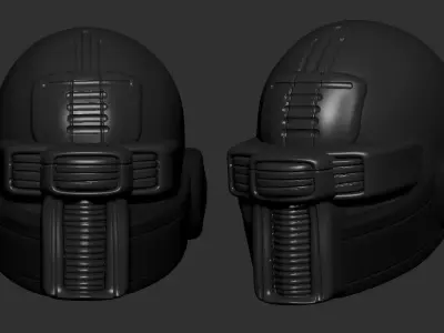 helmet high poly sculpt 3d printable ver 7 3D model 3D model