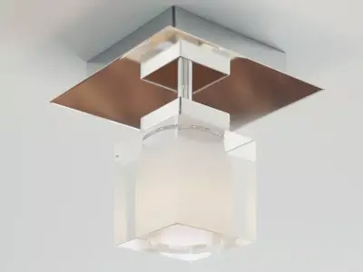 Soho Light Cluster Square Semi Flush Mount 3D model