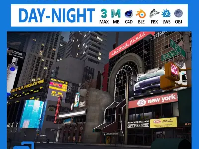 NYC Broadway V2 3D model