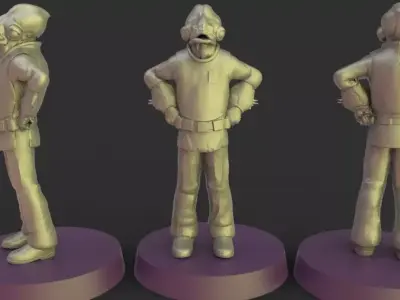 Star wars legion general ackbar 3D print model
