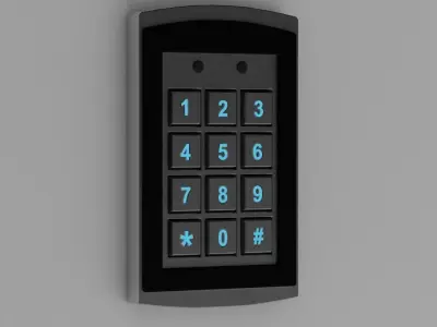 Modern Keypad Lock - Various Modes Low-poly 3D model