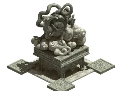 Stone Carving - Xuanwu 32 3D model