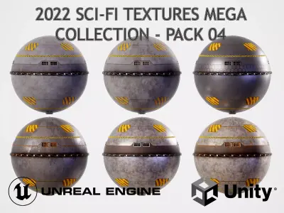 PBR Sci-Fi Texture Pack 04 Low-poly 3D model