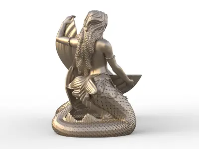 Mermaid  flower pot 3D model