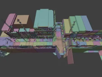 Night Sai Bubin Passenger Street 3D model