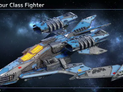 Scifi Fighters Collection I 3D Model Pack