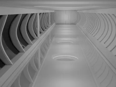 Sci Fi Interior 3D model 40