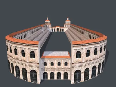The Circus Maximus Rome 3d Model Low-Poly Game-Ready  Low-poly 3D model