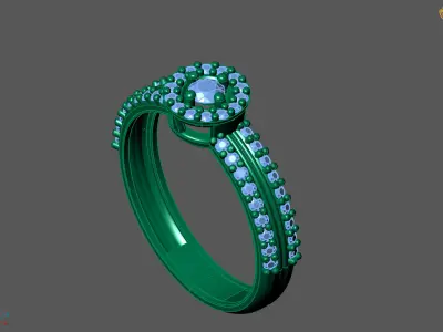 Women Rings 3DM STL Womens Rings DiamondDetails 3D print model 3D print model