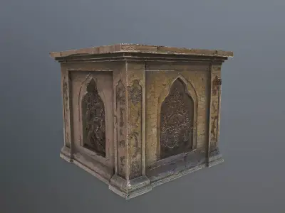 column Low-poly 3D model 6