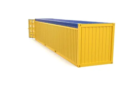40ft Shipping Container Open Top 3D model