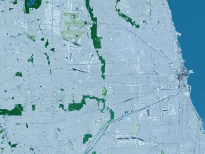 Chicago with Terrain 3D model