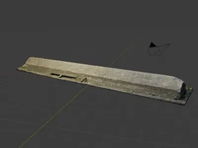 Cement Parking Block - Photoscanned  Free 3D model